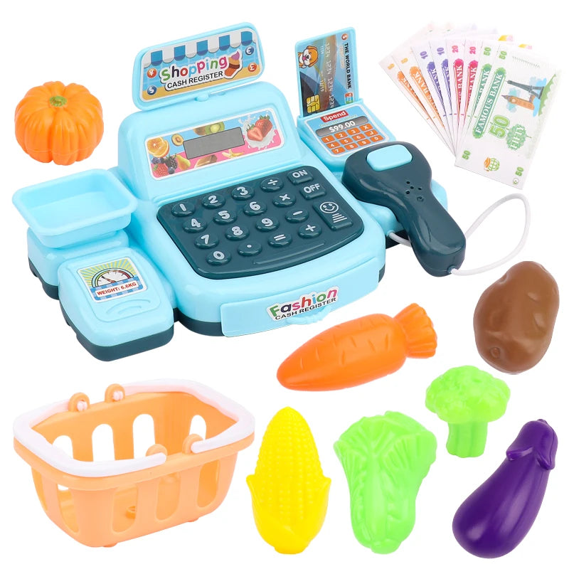 Kids Pretend Play Cash Register – Interactive Toy with Lights & Sound