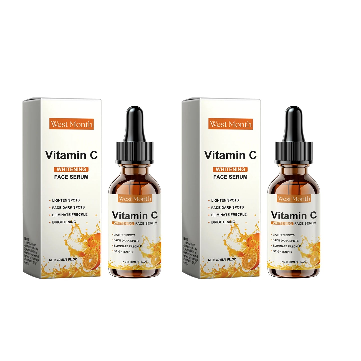Vitamin C Facial Essence Fade Dark Spots Eliminate Freckles Acne Marks Repair Smooth Skin Care Hyaluronic Acid Brightening Serum
