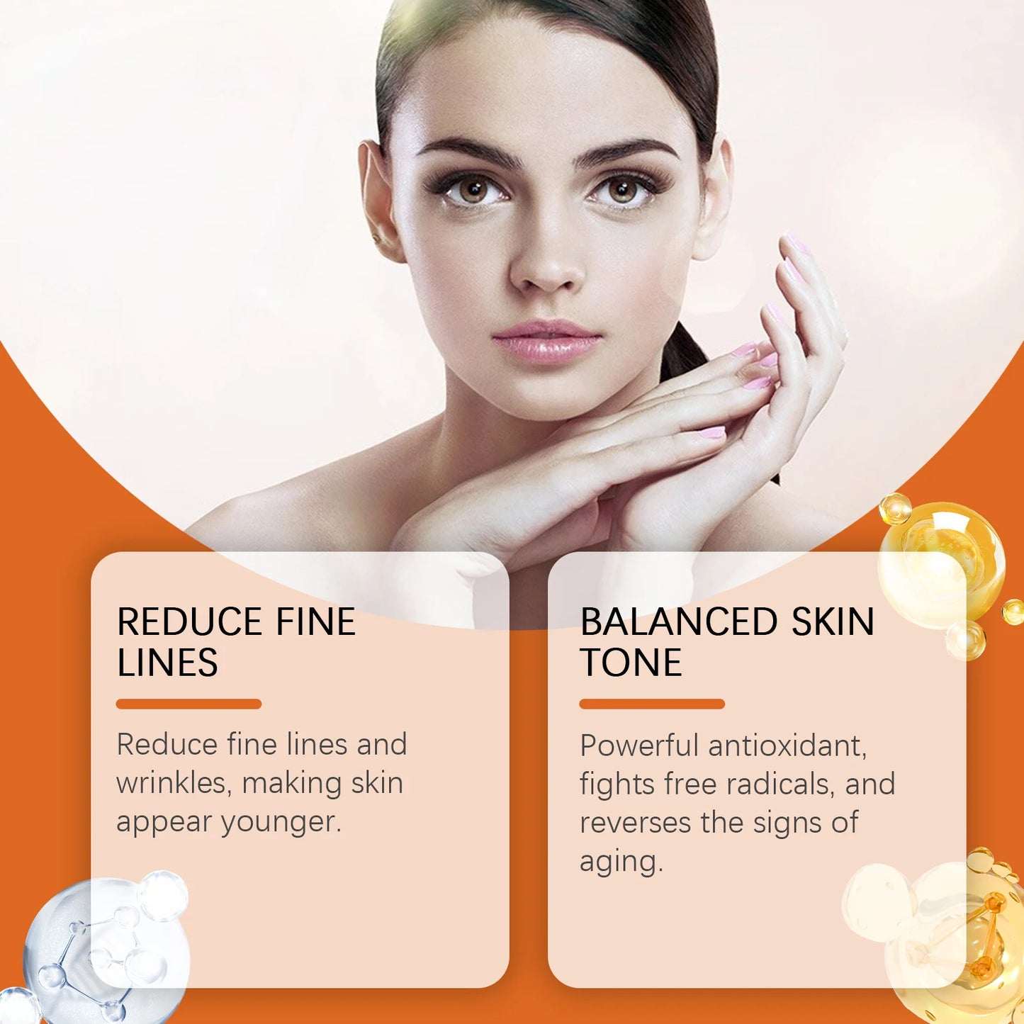 Vitamin C Facial Essence Fade Dark Spots Eliminate Freckles Acne Marks Repair Smooth Skin Care Hyaluronic Acid Brightening Serum