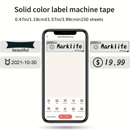 طابعة ملصقات بلوتوث صغيرة من Marklife — لاسلكية، بدون حبر