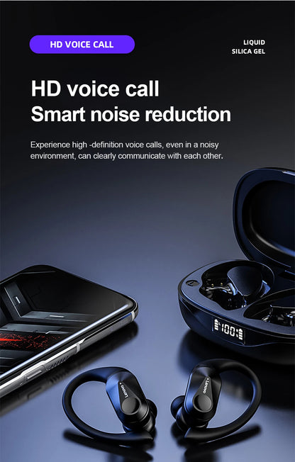 Lenovo LP75 Sports Wireless Earbuds – Bluetooth 5.3 with LED Power Display
