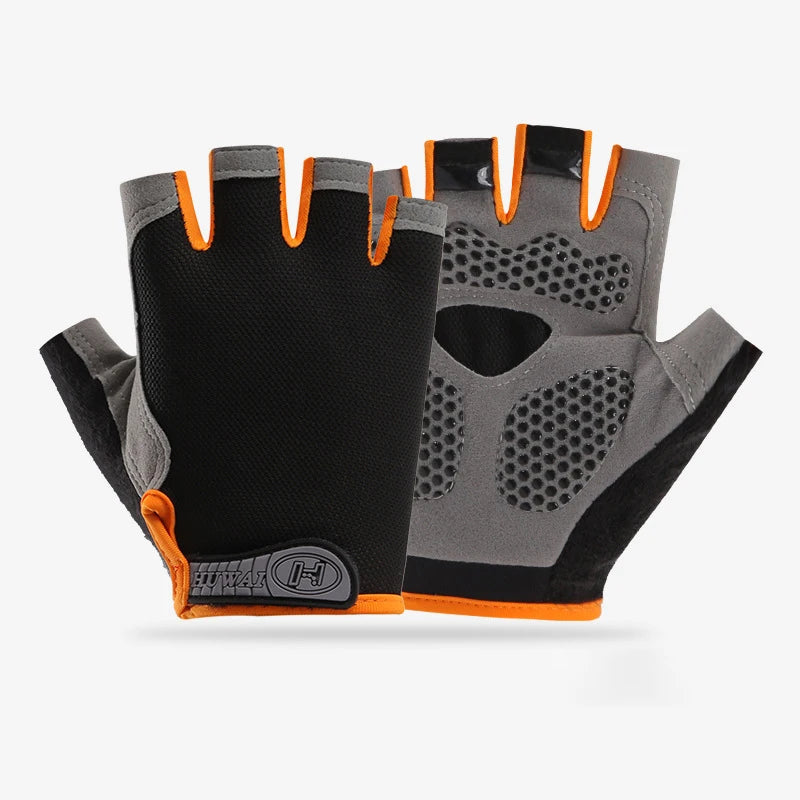 Men Cycling Bicycle Gloves Half Finger Gym Gloves Women Mitten Breathable Anti-slip Glove Fitness Sport Training Gloves