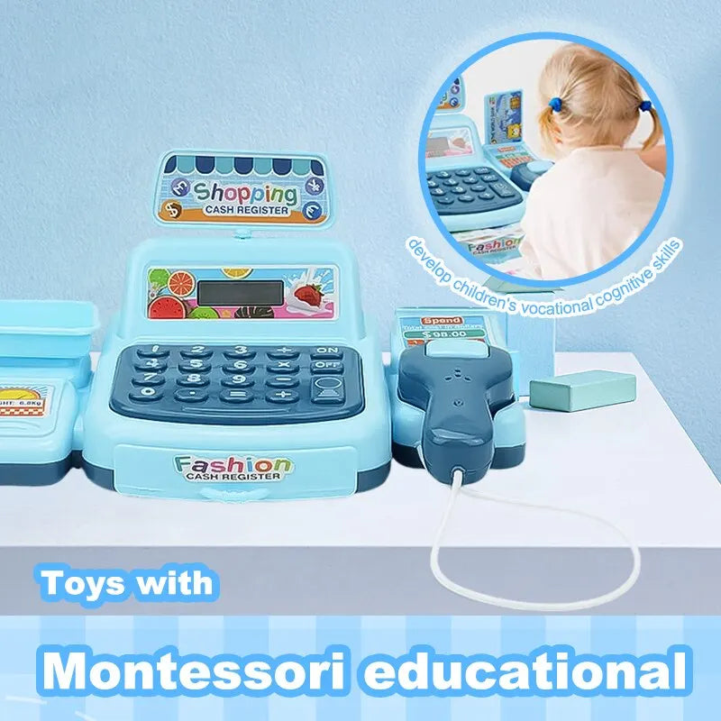 Kids Pretend Play Cash Register – Interactive Toy with Lights &amp; Sound
