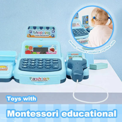 Kids Pretend Play Cash Register – Interactive Toy with Lights &amp; Sound