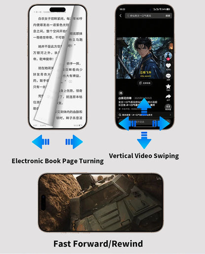 Bluetooth Scrolling Ring Finger Mouse – Wireless Ebook Page Turner Remote