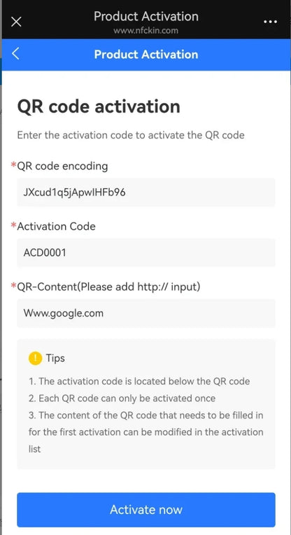 Hilo Programmable NFC 215 Square for Google Review Card NFC Station Table 13.56Mhz QR Code Editable Standing Card