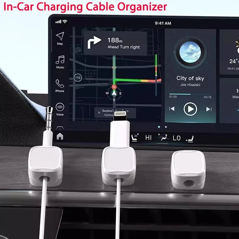 Magnetic Cable Clips – Adhesive Cord Organizer for Desk &amp; Office