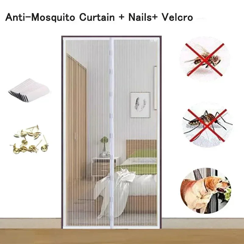 Magnetic Mosquito Net Curtain – Self-Closing Door Screen for Ventilation