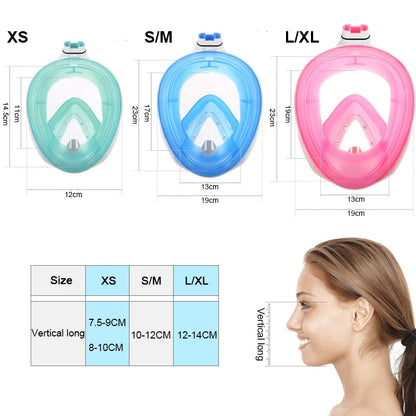 Full-Face Anti-Fog Snorkeling Mask – Waterproof Diving Mask for Adults &amp; Kids