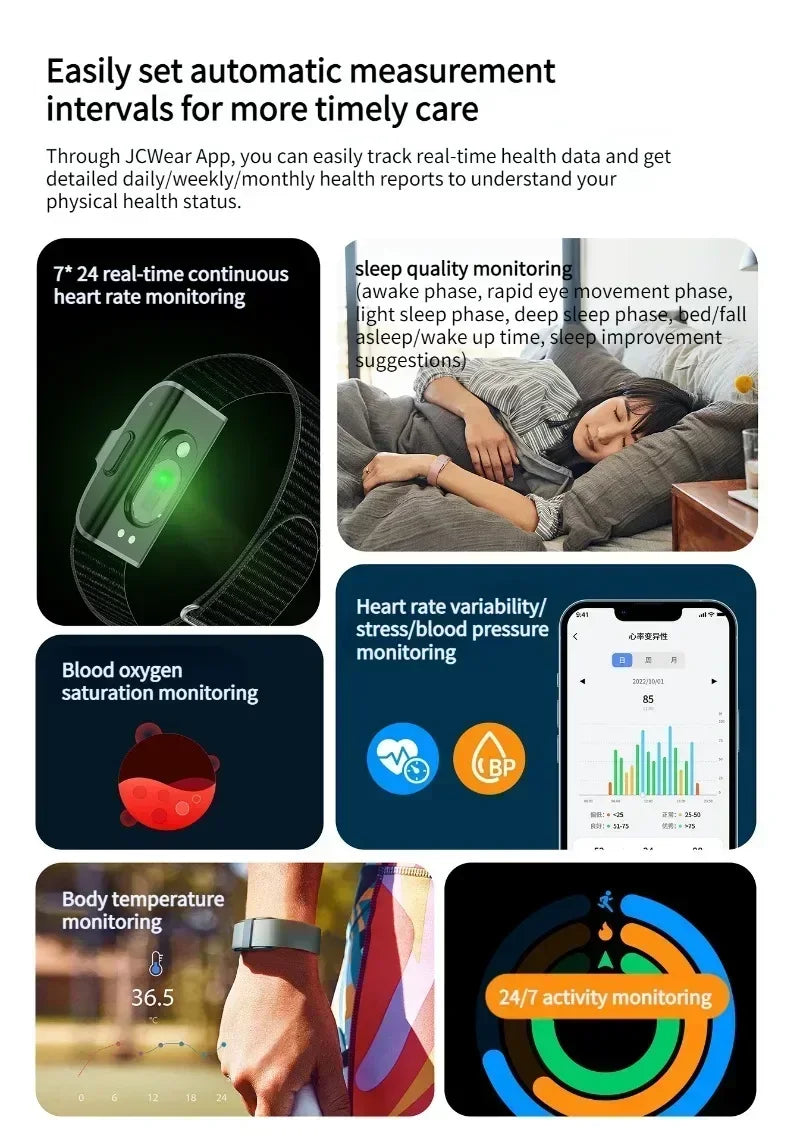 Smart Fitness Bracelet with Heart Rate & Blood Pressure Monitor – Waterproof Tracker