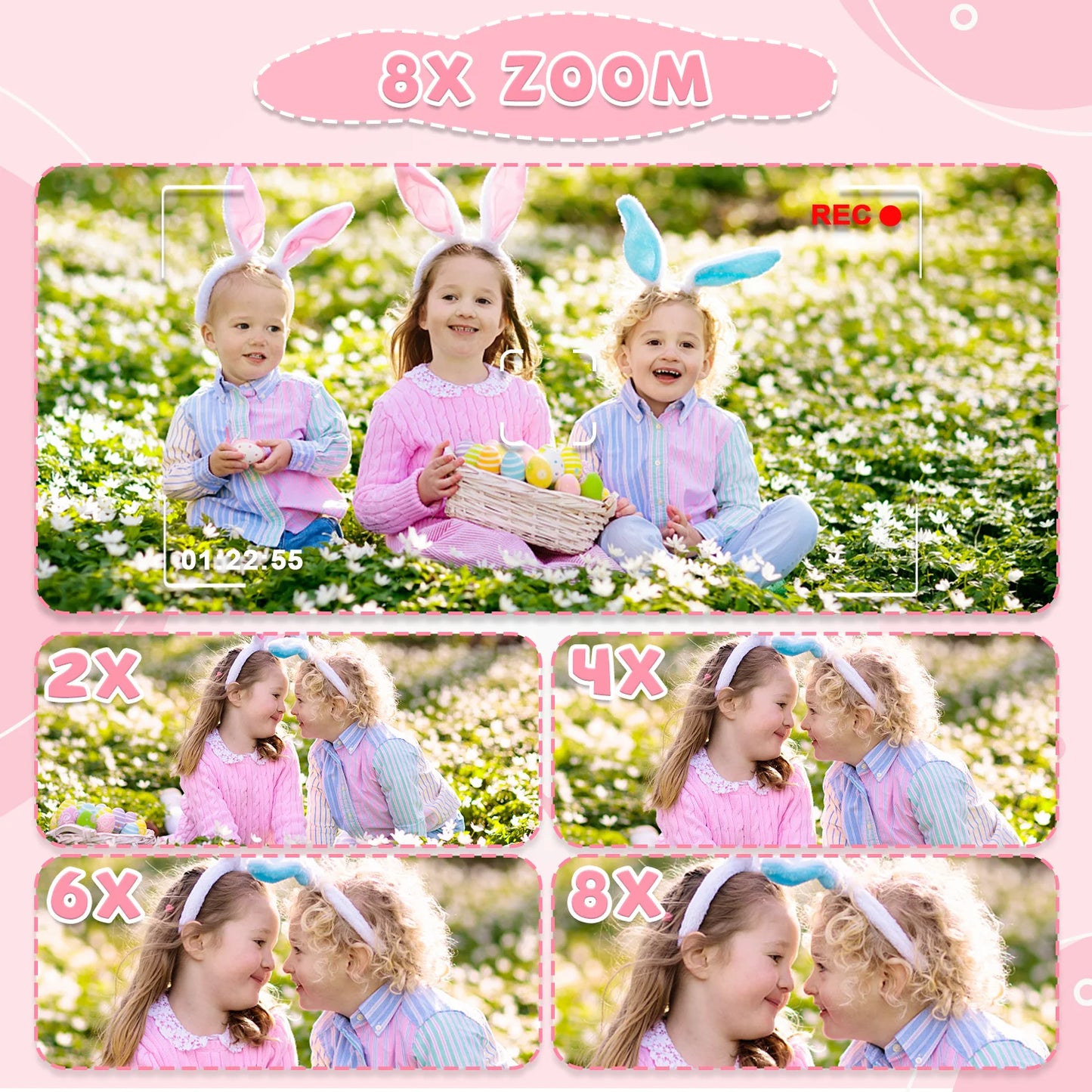 1080P Kids Digital Camera – HD Toddler Video Camera with Silicone Case