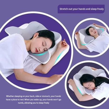New Butterfly Outline Neck Pillow Foam Cervical Cushion Ergonomic Shaped Orthopedic Pad Comfort Support for Neck Soreness Relief