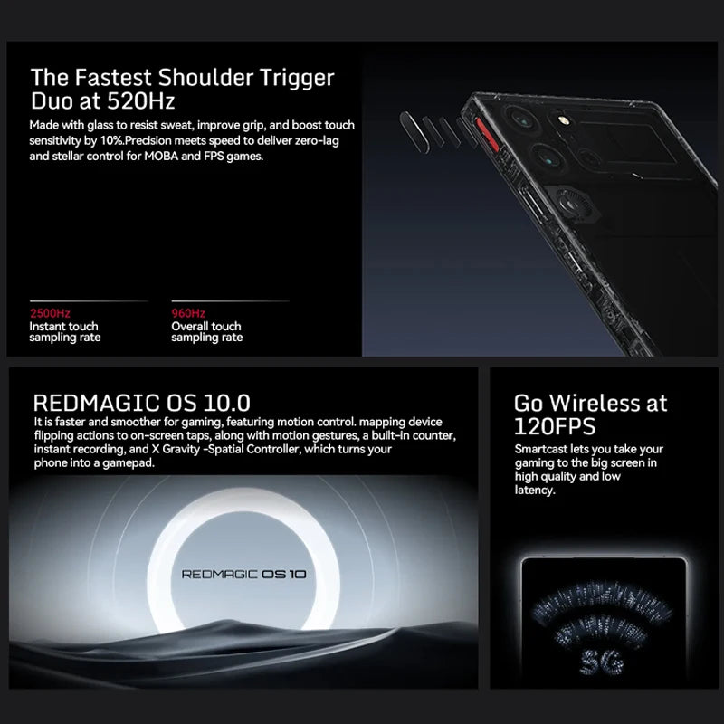 هاتف الألعاب RedMagic 11 Pro الذكي — سنابدراجون 8 إيليت، بطارية 7500 مللي أمبير