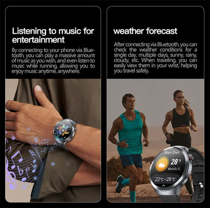 1.73" Sapphire Glass Health Smartwatch – ECG Blood Pressure & Body Analysis Tracker