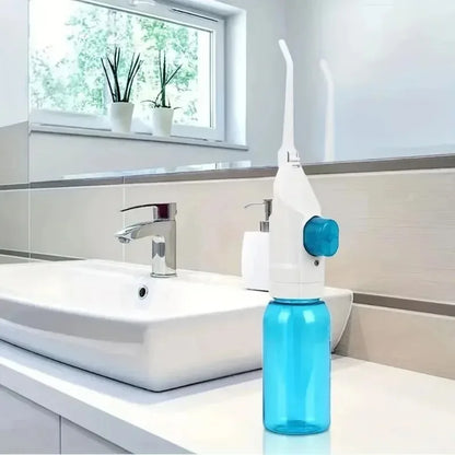 Portable Manual Water Flosser – Oral Irrigator for Deep Gum &amp; Teeth Care
