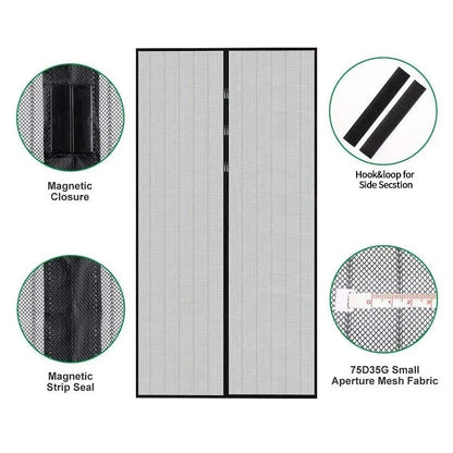 Magnetic Mosquito Net Curtain – Self-Closing Door Screen for Ventilation