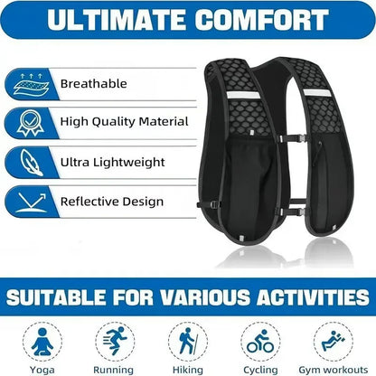 Running Hydration Vest – Breathable Water-Resistant Backpack for Marathons & Trails