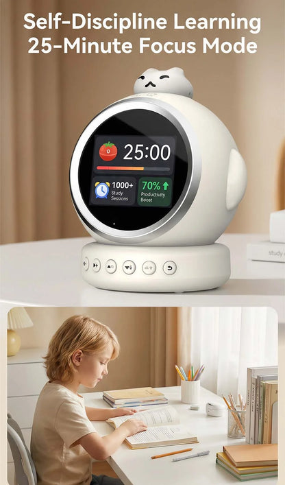 Smart AI Talking Alarm Clock for Kids – Sleep Training Robot Toy