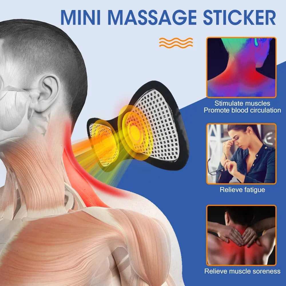 EMS Neck &amp; Back Massager – Low-Frequency Muscle Stimulator for Pain Relief