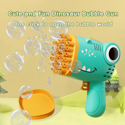Dinosaur Bubble Machine – Handheld Electric Bubble Gun for Kids