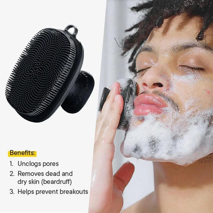 Silicone Facial Cleansing Brush – Manual Face Wash Scrubber for Men & Women