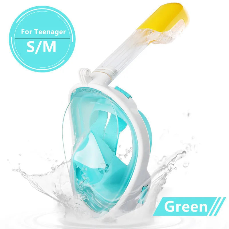 Full-Face Anti-Fog Snorkeling Mask – Waterproof Diving Mask for Adults &amp; Kids