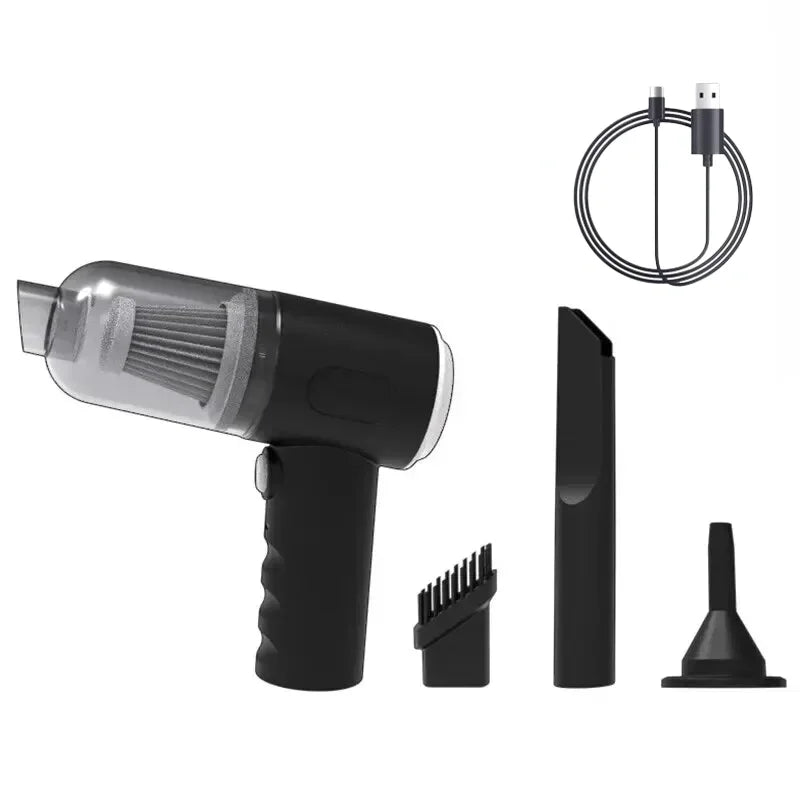 9000Pa Wireless Car Vacuum Cleaner – Portable USB Wet &amp; Dry Cleaner