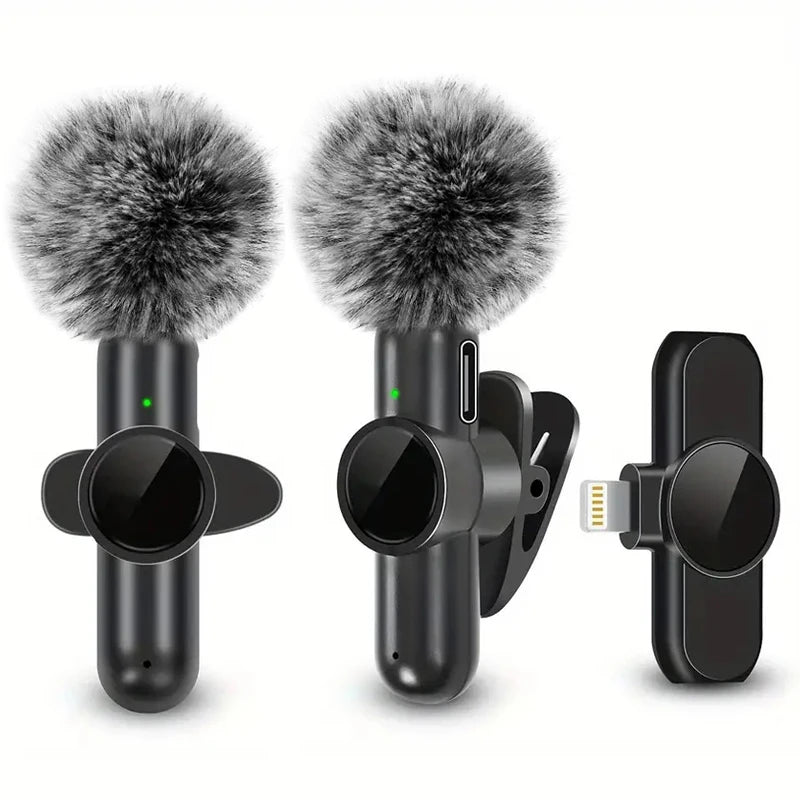 Wireless Lavalier Microphone – Windproof Mini Mic for iPhone &amp; Android