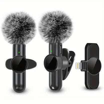 Wireless Lavalier Microphone – Windproof Mini Mic for iPhone &amp; Android