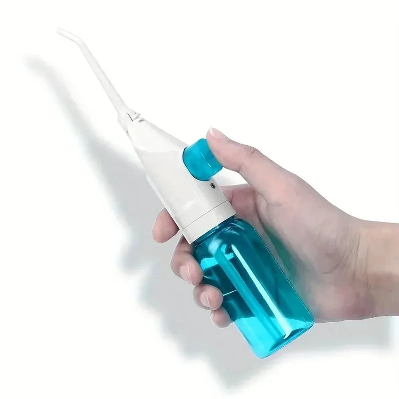 Portable Manual Water Flosser – Oral Irrigator for Deep Gum &amp; Teeth Care