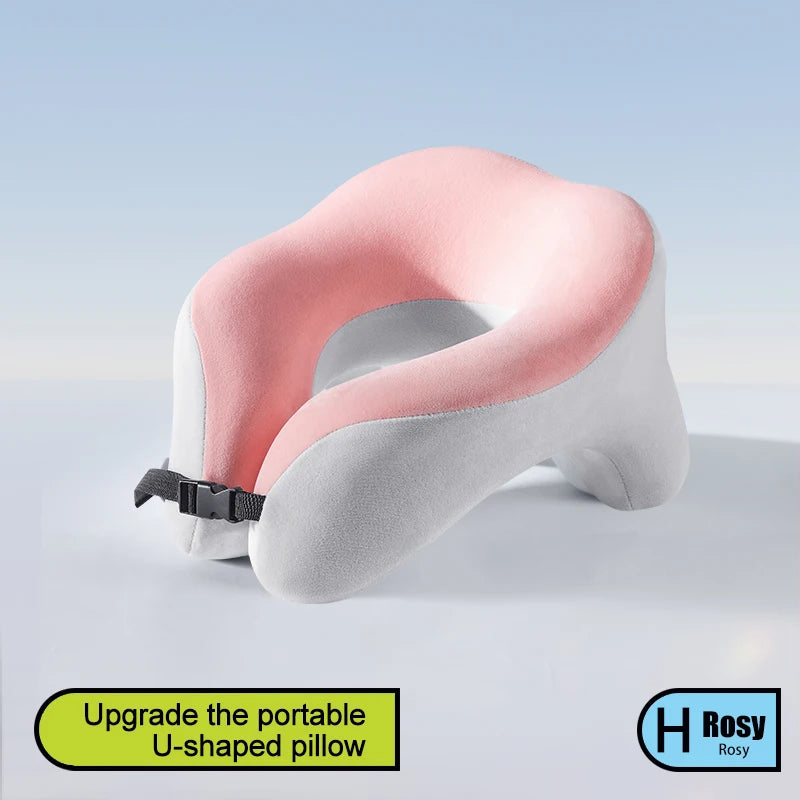 Travel Neck Pillow Slow Rebound Memory Foam U-shaped Pillow Comfortable Soft Car and Airplane Neck Pillow Office Nap