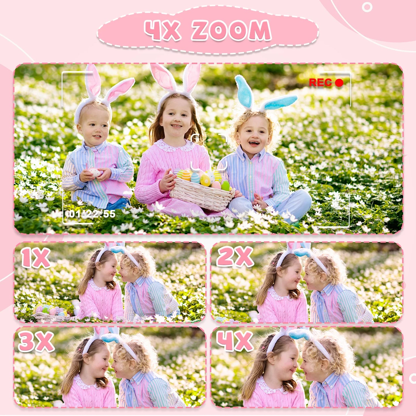 1080P Kids Digital Camera – HD Toddler Video Camera with Silicone Case