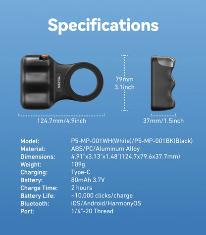 TELESIN Magnetic Phone Camera Shoot Hand Grip Universal Smart Phone Holder Shooting Aid Remote Control Handle for Iphone Andriod