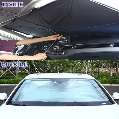 Foldable Car Windshield Sunshade – Portable UV-Blocking Sun Umbrella