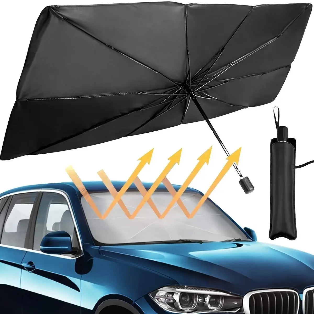 Foldable Car Windshield Sunshade – Portable UV-Blocking Sun Umbrella
