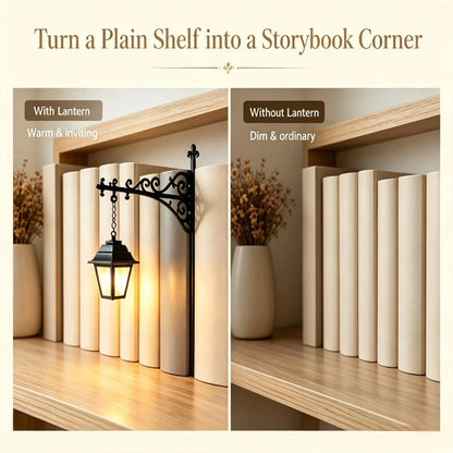 Miniature Hanging Shelf Lamp Decorative Bookshelf Lighting Warm LED Night Light Library Lantern Reading Nook Desk Ornament Literary Decor Book Lover Gift Home Halloween Decorations