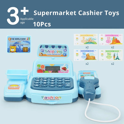 Kids Pretend Play Cash Register – Interactive Toy with Lights &amp; Sound