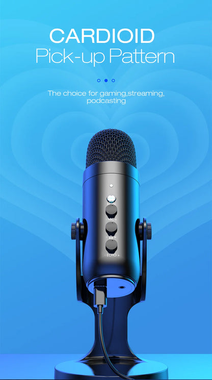 Haomuren USB Condenser Microphone – PC/Mac Streaming &amp; Podcast Mic