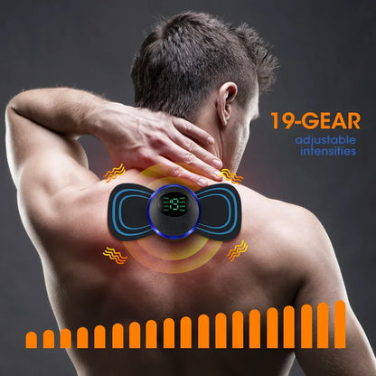 EMS Neck &amp; Back Massager – Low-Frequency Muscle Stimulator for Pain Relief