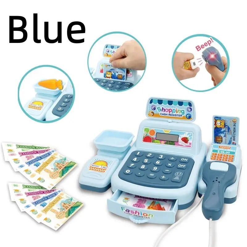 Kids Pretend Play Cash Register – Interactive Toy with Lights &amp; Sound