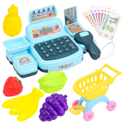 Kids Pretend Play Cash Register – Interactive Toy with Lights &amp; Sound