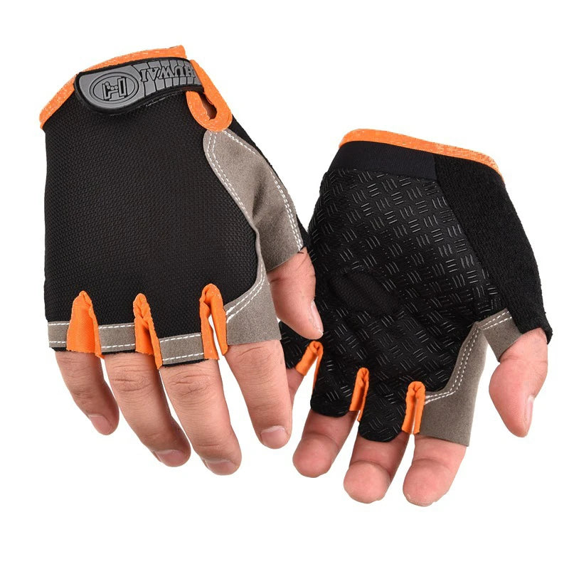 Men Cycling Bicycle Gloves Half Finger Gym Gloves Women Mitten Breathable Anti-slip Glove Fitness Sport Training Gloves