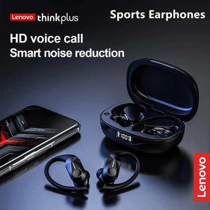 Lenovo LP75 Sports Wireless Earbuds – Bluetooth 5.3 with LED Power Display