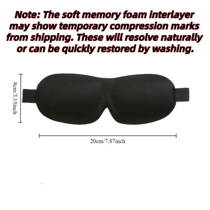 3D Memory Foam Sleep Mask – Lightweight Blindfold for Travel &amp; Rest