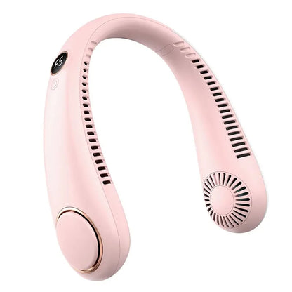 Bladeless Neck Mounted Fan 3 Speed, Rechargeable Mini Portable Air Cooler, Long Lasting Summer Outdoor Sports Cooling Neck Fan