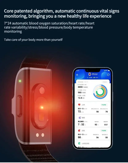 Smart Fitness Bracelet with Heart Rate & Blood Pressure Monitor – Waterproof Tracker