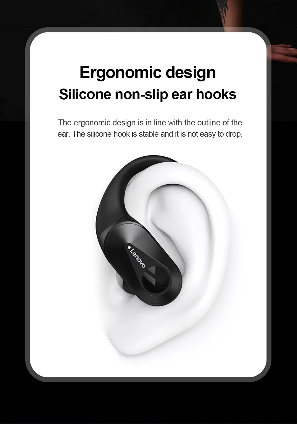 Lenovo LP75 Sports Wireless Earbuds – Bluetooth 5.3 with LED Power Display