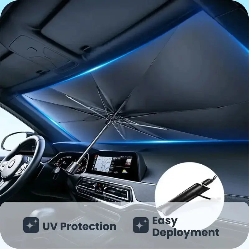 Foldable Car Windshield Sunshade – Portable UV-Blocking Sun Umbrella