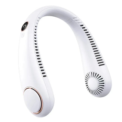 Bladeless Neck Mounted Fan 3 Speed, Rechargeable Mini Portable Air Cooler, Long Lasting Summer Outdoor Sports Cooling Neck Fan