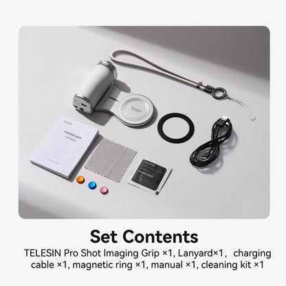 TELESIN Magnetic Phone Camera Shoot Hand Grip 3200Mha Powerbank Wireless Charging Phone Holder Remote Shooting Aid for Iphone